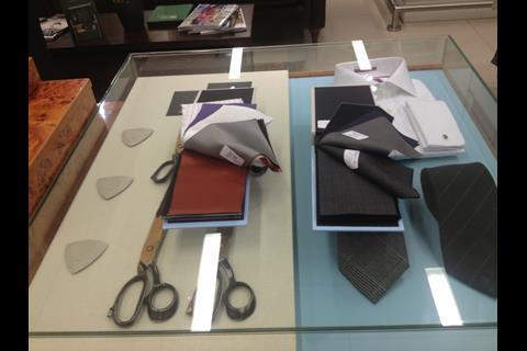 In the tailoring department at Marks and Spencer, Westfield London